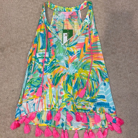 NWT Lilly Pulitzer top with tassels! - Picture 1 of 3
